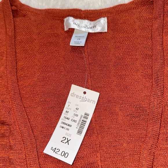 Dress barn cardigan open short sleeve  lightweight boho summer dolman sleeve - Picture 2 of 8